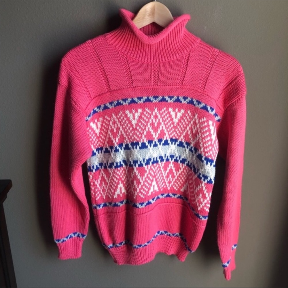 Vintage Ski Sweater - 80’s Ossi brand / wool blend